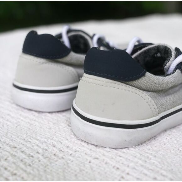 Tommy Bahama Toddler Navy Blue Grey Canvas Sneakers - Picture 6 of 8